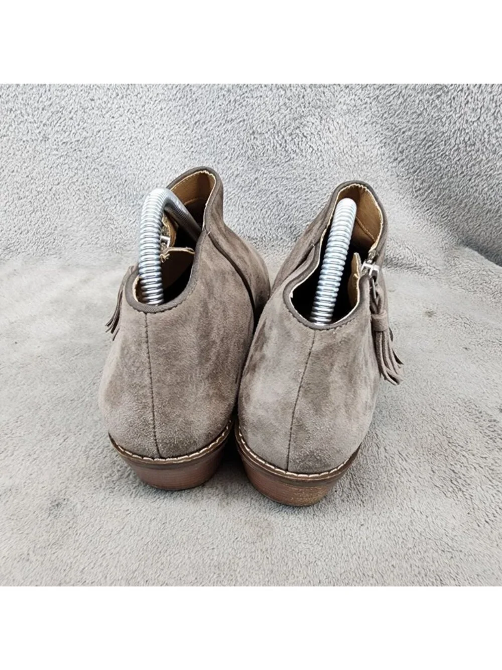 Vionic Shoes Womens Size 8.5 Serena Taupe Brown Suede Ankle Boots *Read*